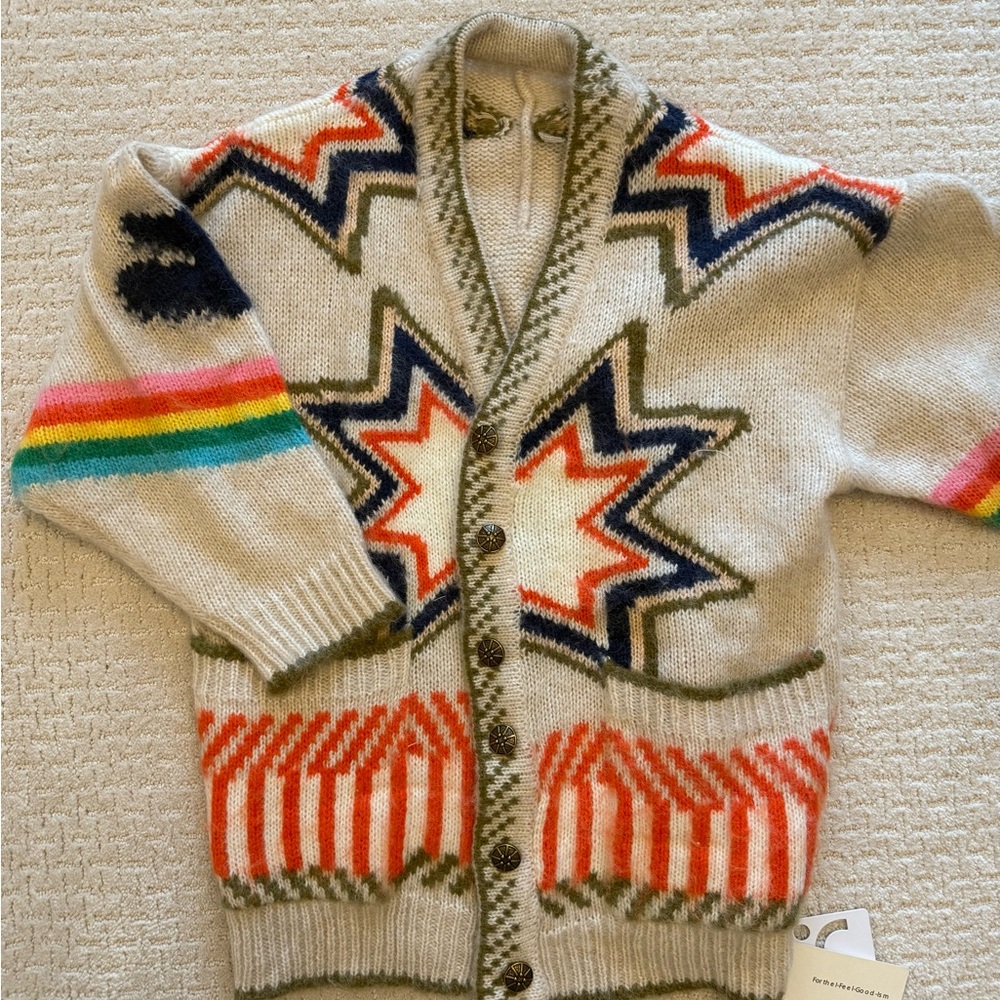 Colorful Patterned Cardigan